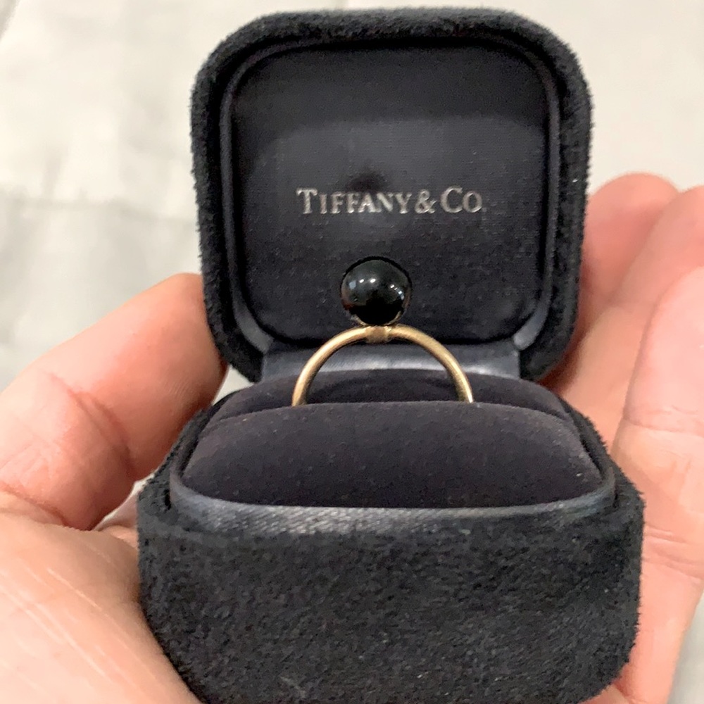 Tiffany’s black onyx ball ring